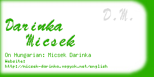 darinka micsek business card